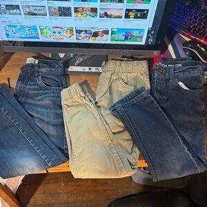 Kids Blue and Tan Jeans Set